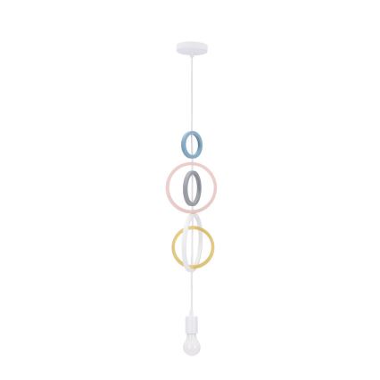 Vaikiškas pakabinamas šviestuvas HOOPS, 1xE27/20W/230V, skersmuo 19 cm, spalvingas