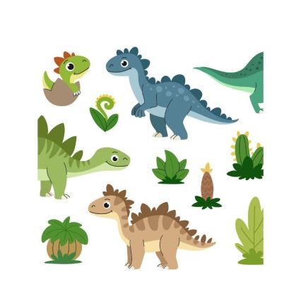 Vaikiškas pakabinamas šviestuvas KIDS ROOM 1xE27/60W/230V skersmuo 40 cm dinozauras