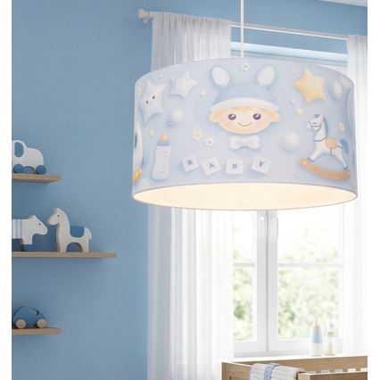 Vaikiškas pakabinamas šviestuvas KIDS ROOM 1xE27/60W/230V skersmuo 40 cm kosmonautas