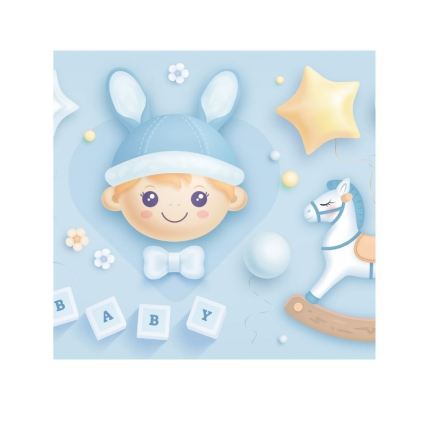 Vaikiškas pakabinamas šviestuvas KIDS ROOM 1xE27/60W/230V skersmuo 40 cm kosmonautas