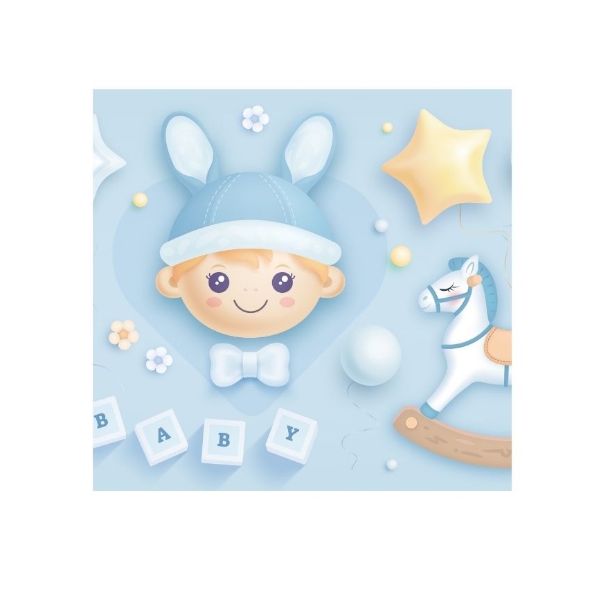 Vaikiškas pakabinamas šviestuvas KIDS ROOM 1xE27/60W/230V skersmuo 40 cm kosmonautas