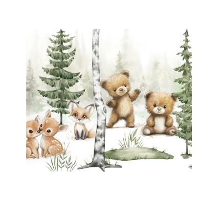 Vaikiškas pakabinamas šviestuvas KIDS ROOM 1xE27/60W/230V, skersmuo 40 cm — žaismingas gyvūnėlių motyvas