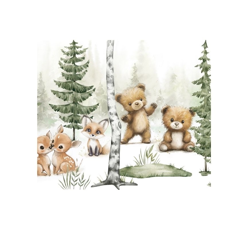 Vaikiškas pakabinamas šviestuvas KIDS ROOM 1xE27/60W/230V, skersmuo 40 cm — žaismingas gyvūnėlių motyvas