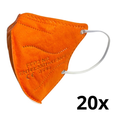 Vaikiškas respiratorius FFP2 NR Vaikiškas oranžinis 20vnt