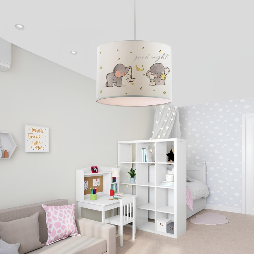 Vaikiškas šviestuvas CANDY 1xE27/40W/230V balta/bėžinė