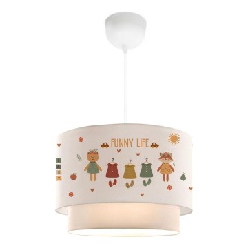 Vaikiškas šviestuvas CANDY 1xE27/40W/230V baltas/krásų