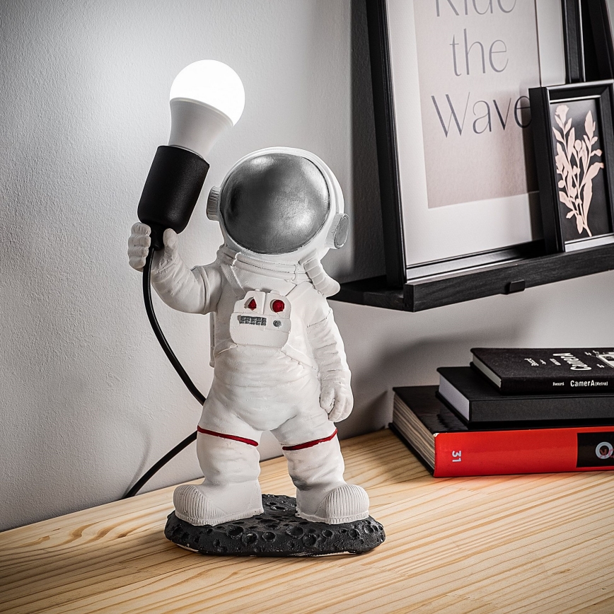 Vaikų lempa ASTRONAUT 1xE27/40W/230V sidabro/balta