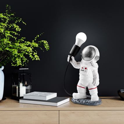 Vaikų lempa ASTRONAUT 1xE27/40W/230V sidabro/balta