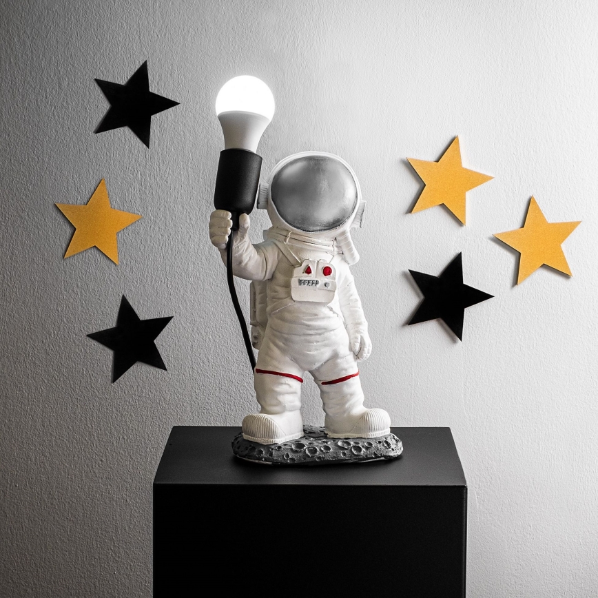 Vaikų lempa ASTRONAUT 1xE27/40W/230V sidabro/balta