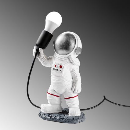 Vaikų lempa ASTRONAUT 1xE27/40W/230V sidabro/balta