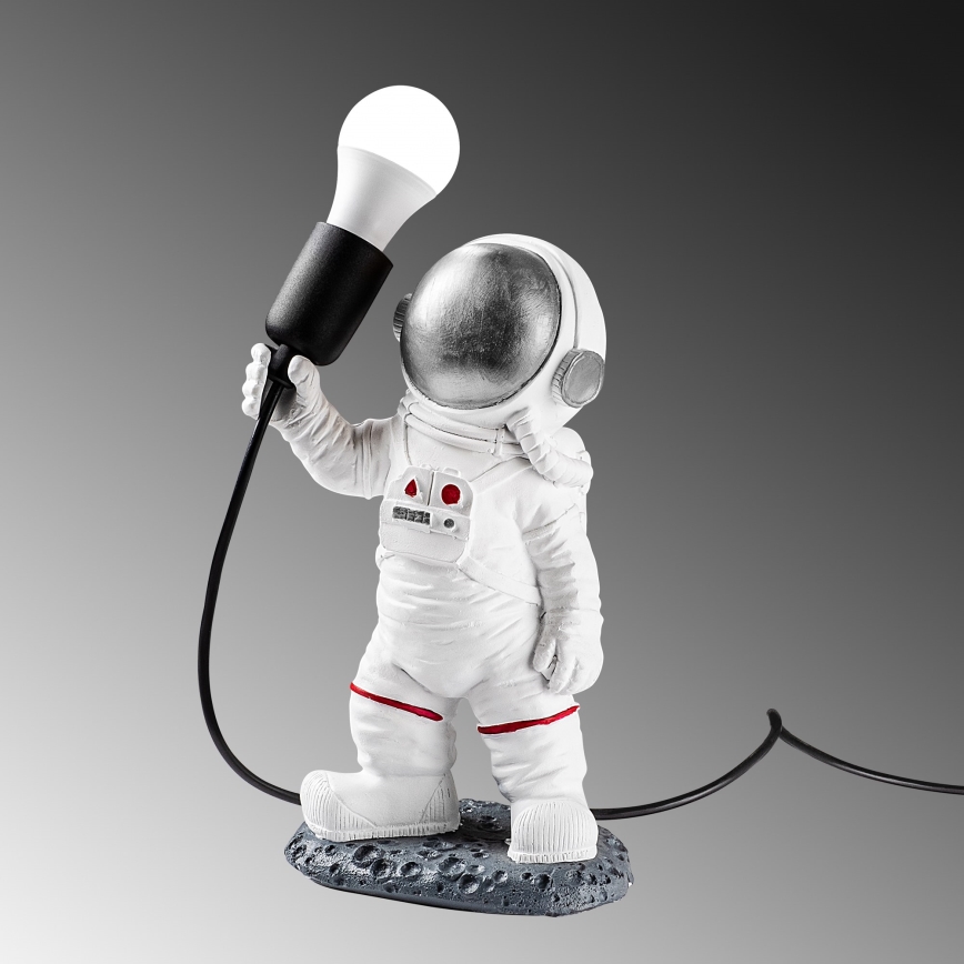 Vaikų lempa ASTRONAUT 1xE27/40W/230V sidabro/balta