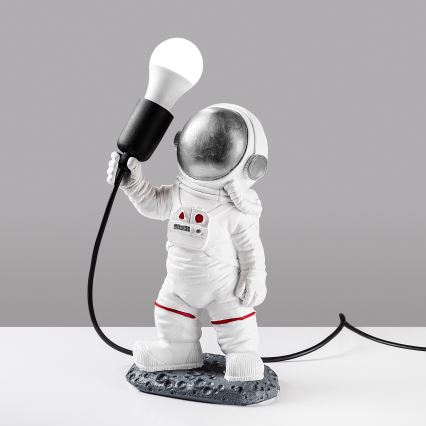 Vaikų lempa ASTRONAUT 1xE27/40W/230V sidabro/balta