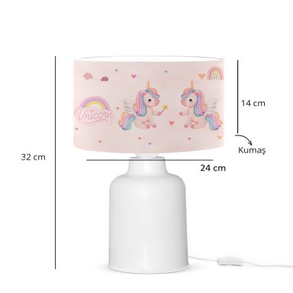 Vaikų lemputė CANDY 1xE27/40W/230V rožinė/balta