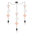 Vaikų pakabos lempa TRIO 3xE27/20W/230V rožinė/balta