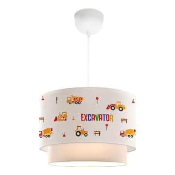 Vaikų šviestuvas CANDY 1xE27/40W/230V baltas/oranžinis
