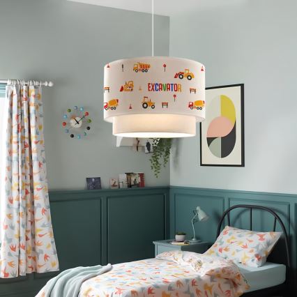Vaikų šviestuvas CANDY 1xE27/40W/230V baltas/oranžinis