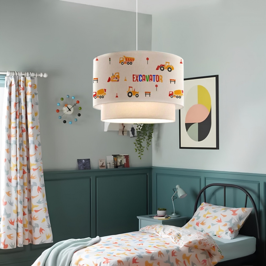 Vaikų šviestuvas CANDY 1xE27/40W/230V baltas/oranžinis