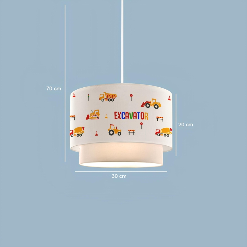 Vaikų šviestuvas CANDY 1xE27/40W/230V baltas/oranžinis