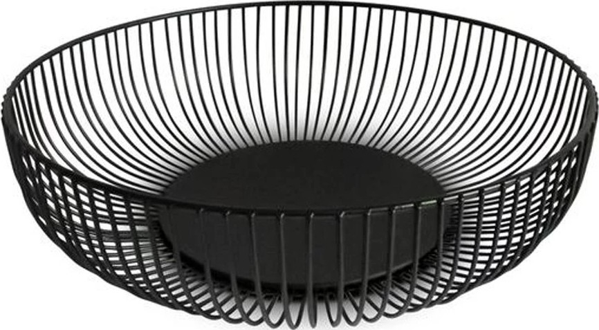 Vaisių dubuo KITCHISIMO, skersmuo 28 cm, juodas