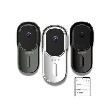 Vaizdo durų skambutis su judesio jutikliu Full HD 1080p 5200 mAh IP65 Wi-Fi Tuya baltas