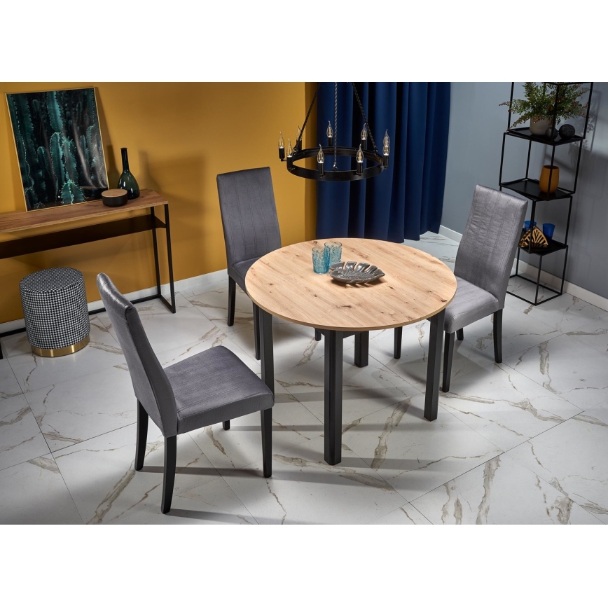 Valgomasis stalas CALMIO artisan ąžuolas/juodas