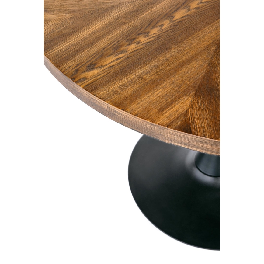 Valgomasis stalas CARMELO 75x100 cm juodas/rudas