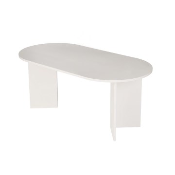 Valgomasis stalas NEL 180x90 cm baltas