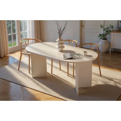 Valgomasis stalas NEL 180x90 cm baltas