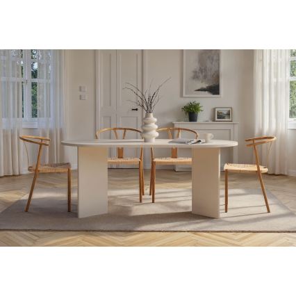Valgomasis stalas NEL 180x90 cm baltas