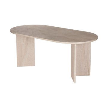 Valgomasis stalas NEL 180x90 cm, smėlinis