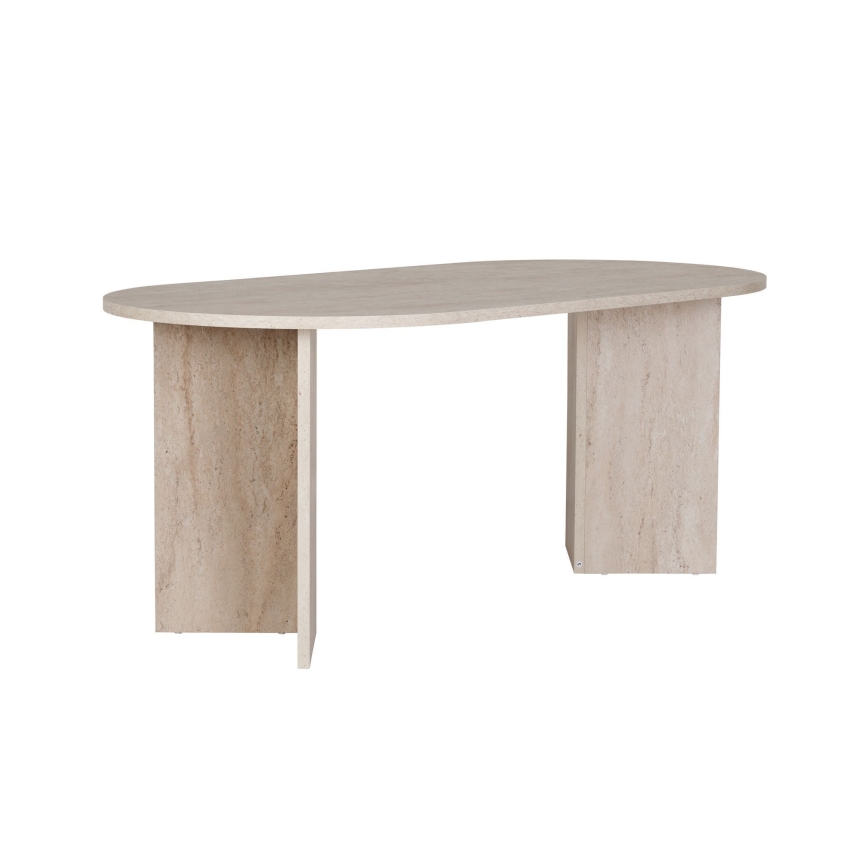 Valgomasis stalas NEL 180x90 cm, smėlinis