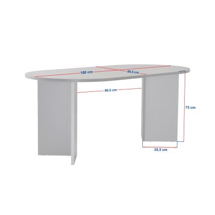 Valgomasis stalas NEL 180x90 cm, smėlinis