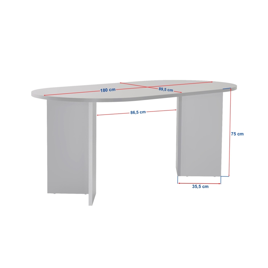 Valgomasis stalas NEL 180x90 cm, smėlinis