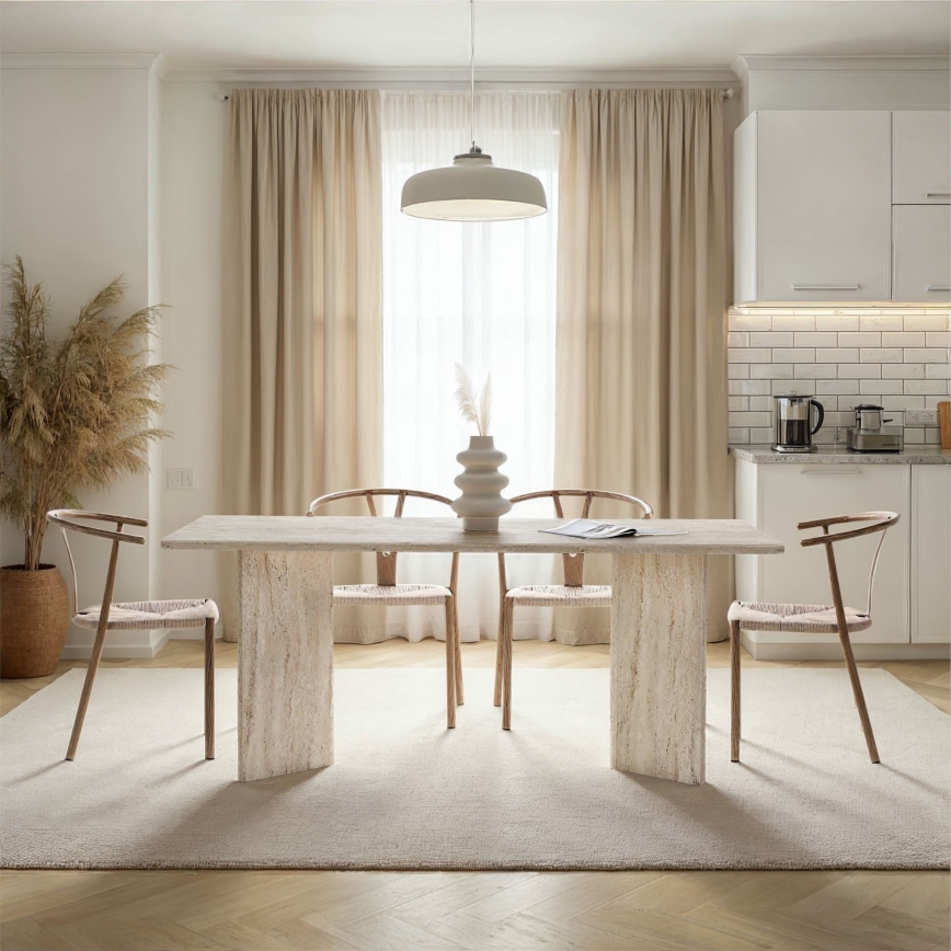 Valgomasis stalas NEL 180x90 cm smėlinis