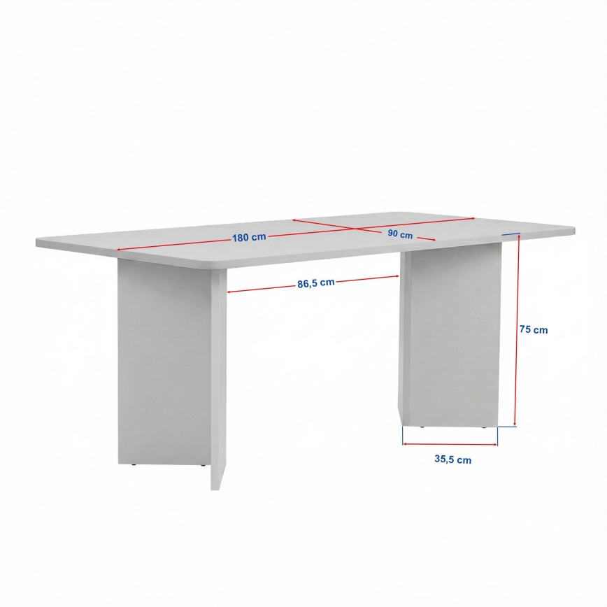 Valgomasis stalas NEL 180x90 cm smėlinis