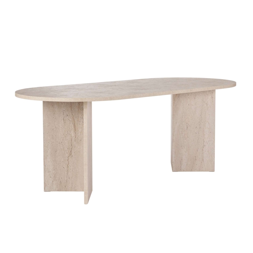 Valgomasis stalas NEL 200x90 cm smėlinės spalvos