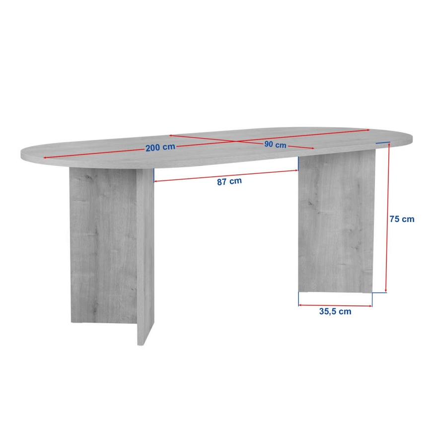 Valgomasis stalas NEL 200x90 cm travertinas