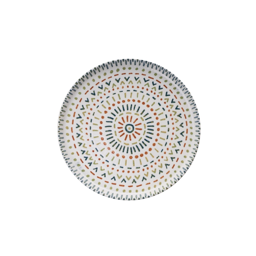 Valgomojo indų rinkinys, 12 vnt., spalvingas/porcelianas