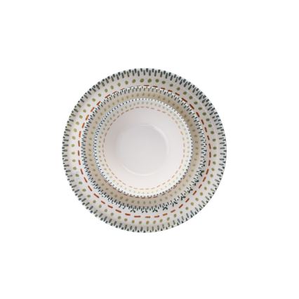 Valgomojo indų rinkinys, 12 vnt., spalvingas/porcelianas