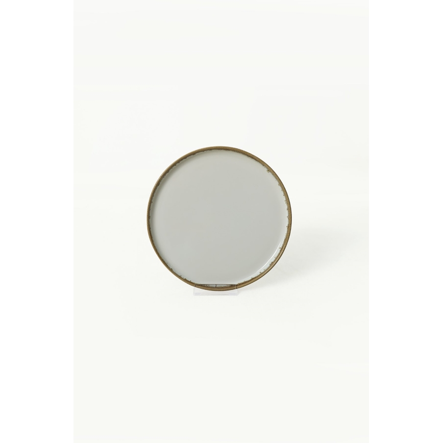 Valgomojo indų rinkinys 24 dalių kreminė/ruda/keramika