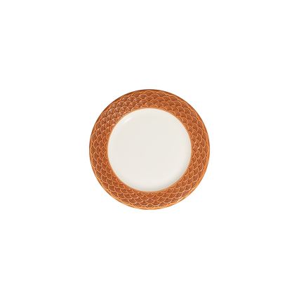 Valgomojo indų rinkinys 24 vnt. baltas/oranžinis/porcelianas