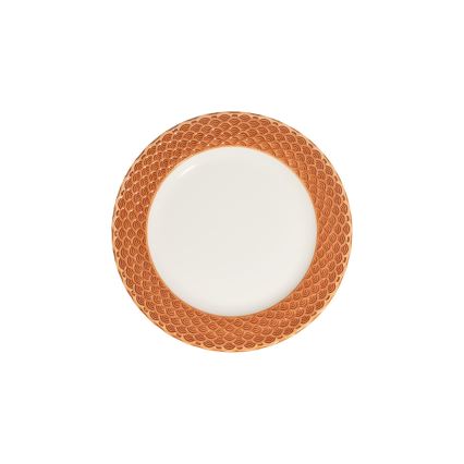 Valgomojo indų rinkinys 24 vnt. baltas/oranžinis/porcelianas