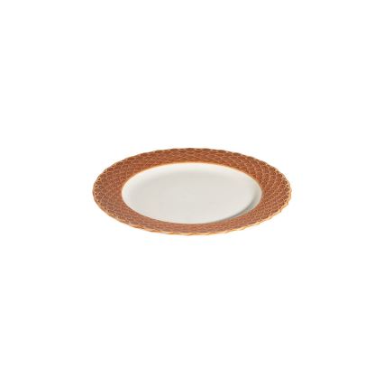 Valgomojo indų rinkinys 24 vnt. baltas/oranžinis/porcelianas