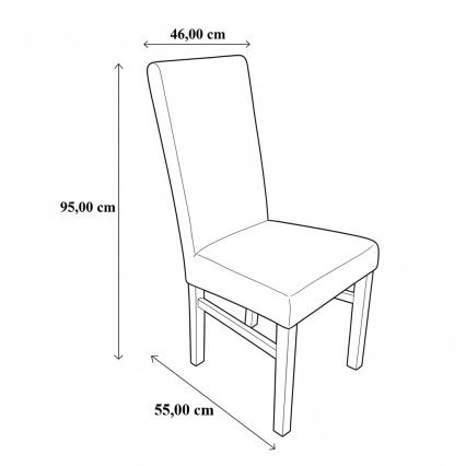 Valgomojo kėdė ALISON – juoda/ąžuolas