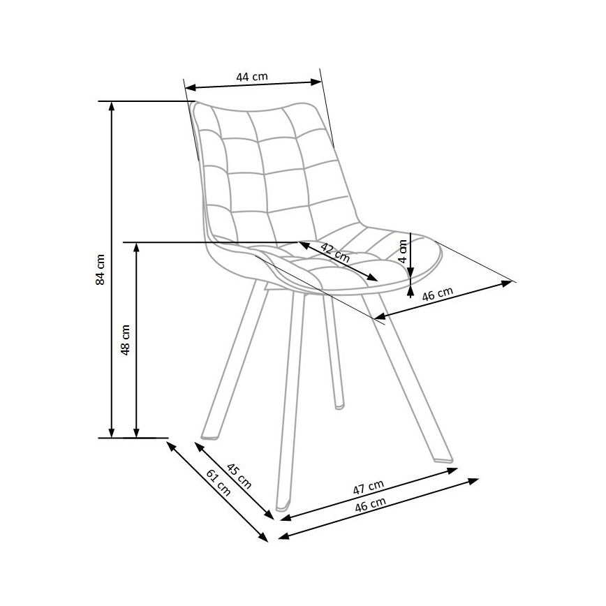 Valgomojo kėdė COMORO, 1 vnt., rožinė