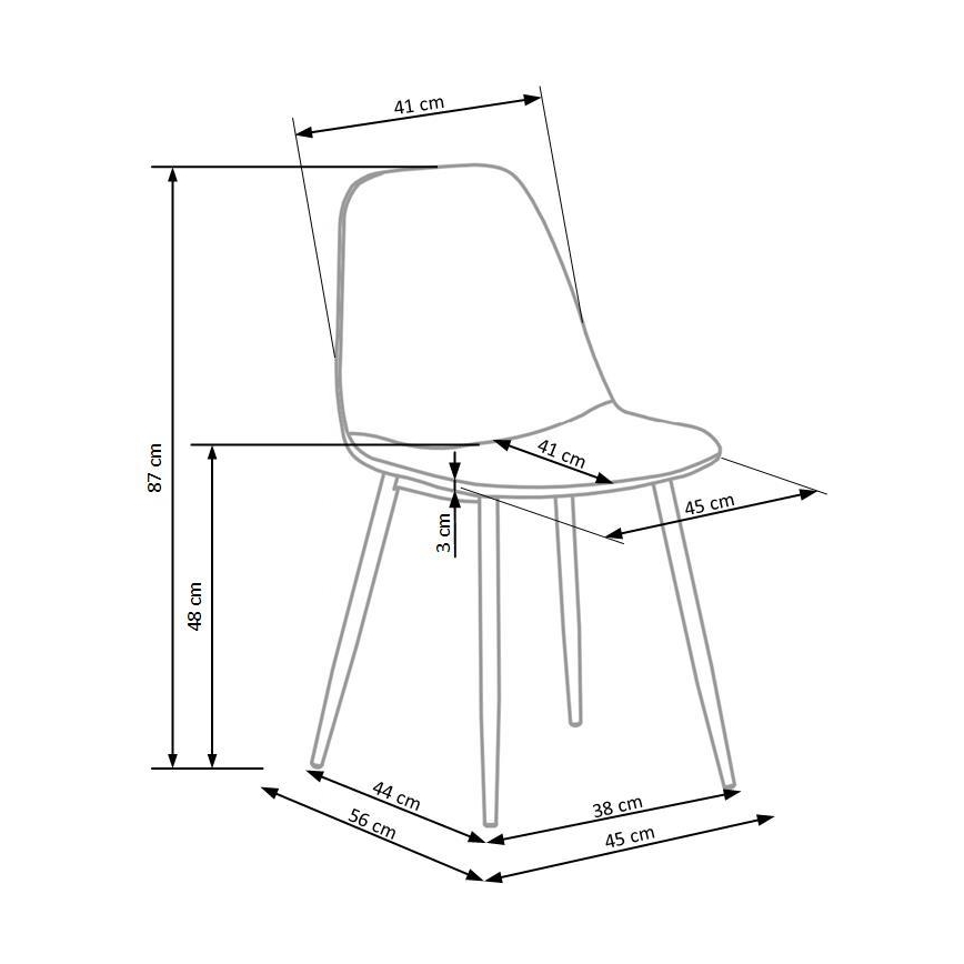 Valgomojo kėdė KINDREL, 1 vnt., geltona
