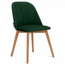Valgomojo kėdė RIFO 86x48 cm tamsiai žalia/bukas
