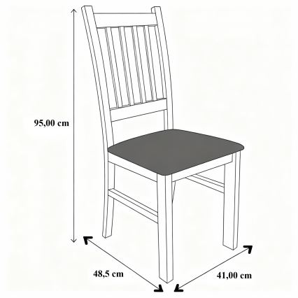 Valgomojo kėdė SIMON, ąžuolas/oranžinė
