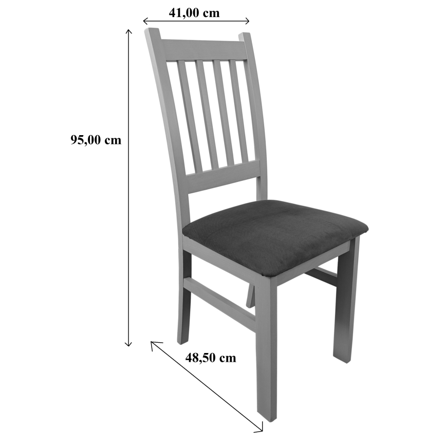 Valgomojo kėdė SIMON, ąžuolas/tamsiai pilka