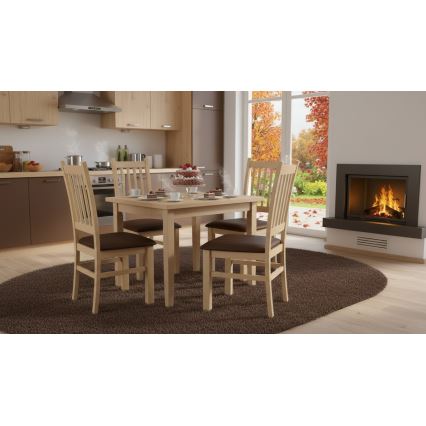 Valgomojo kėdė SIMON buko/tamsiai ruda